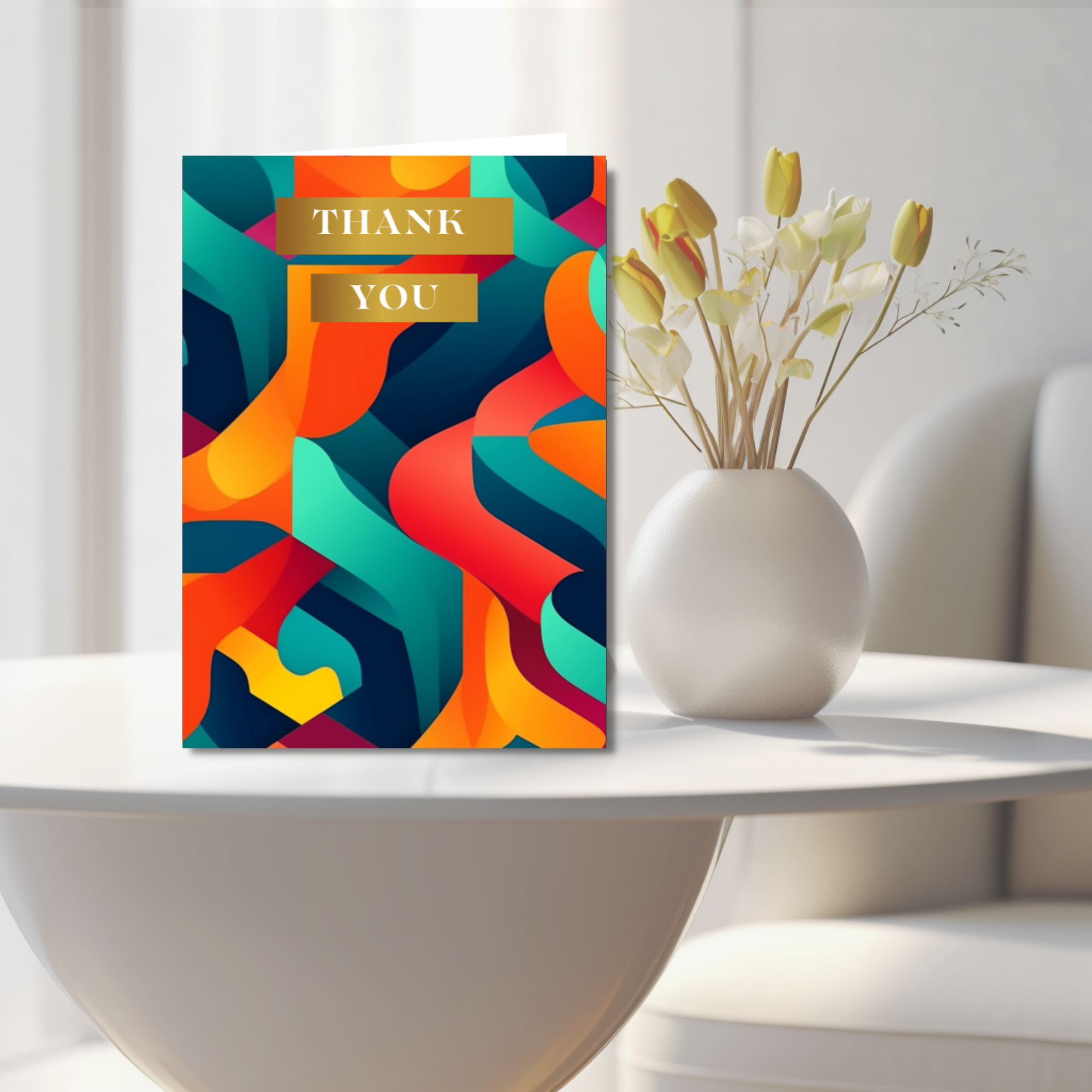 Abstract Thank You Card