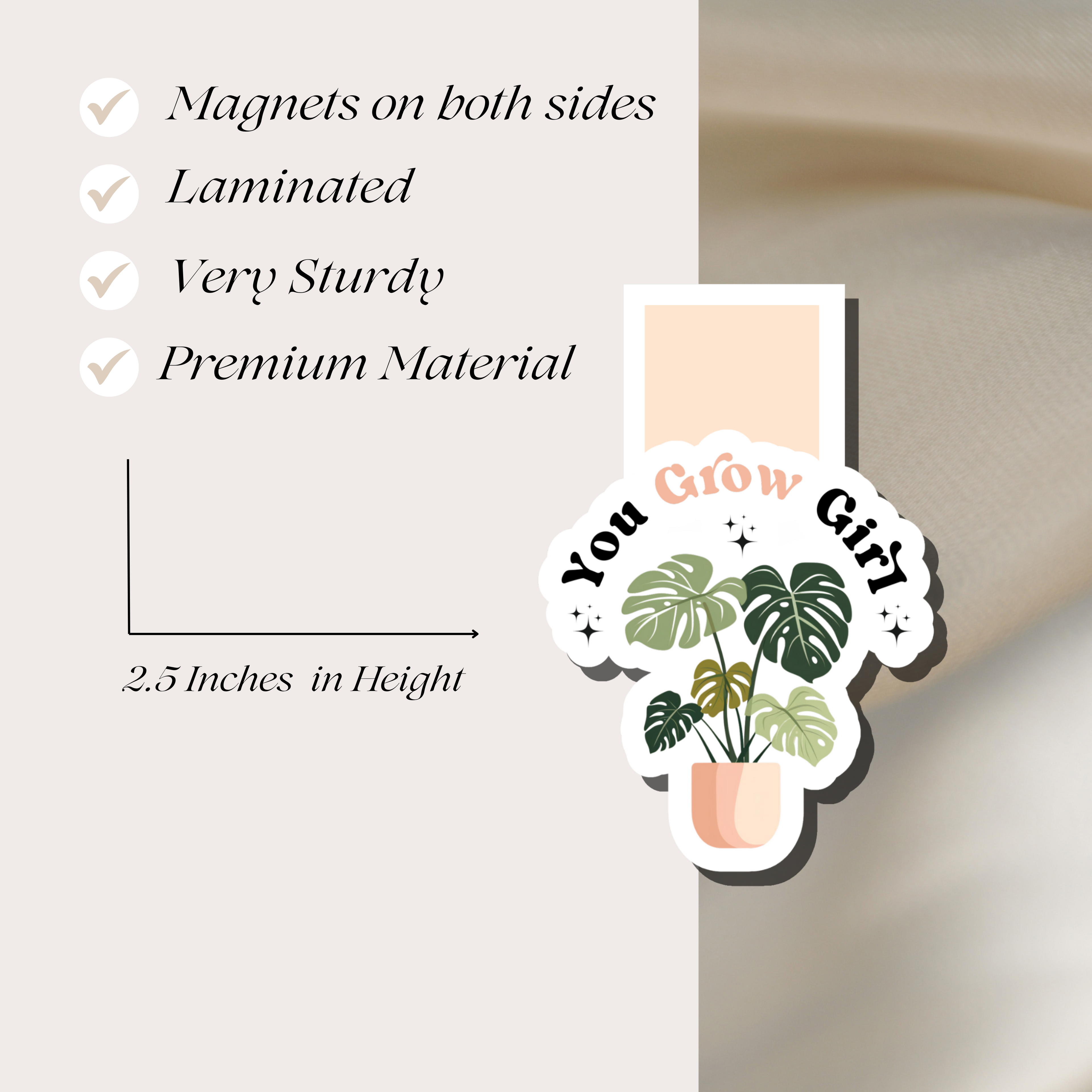 You Grow Girl Magnetic Bookmark