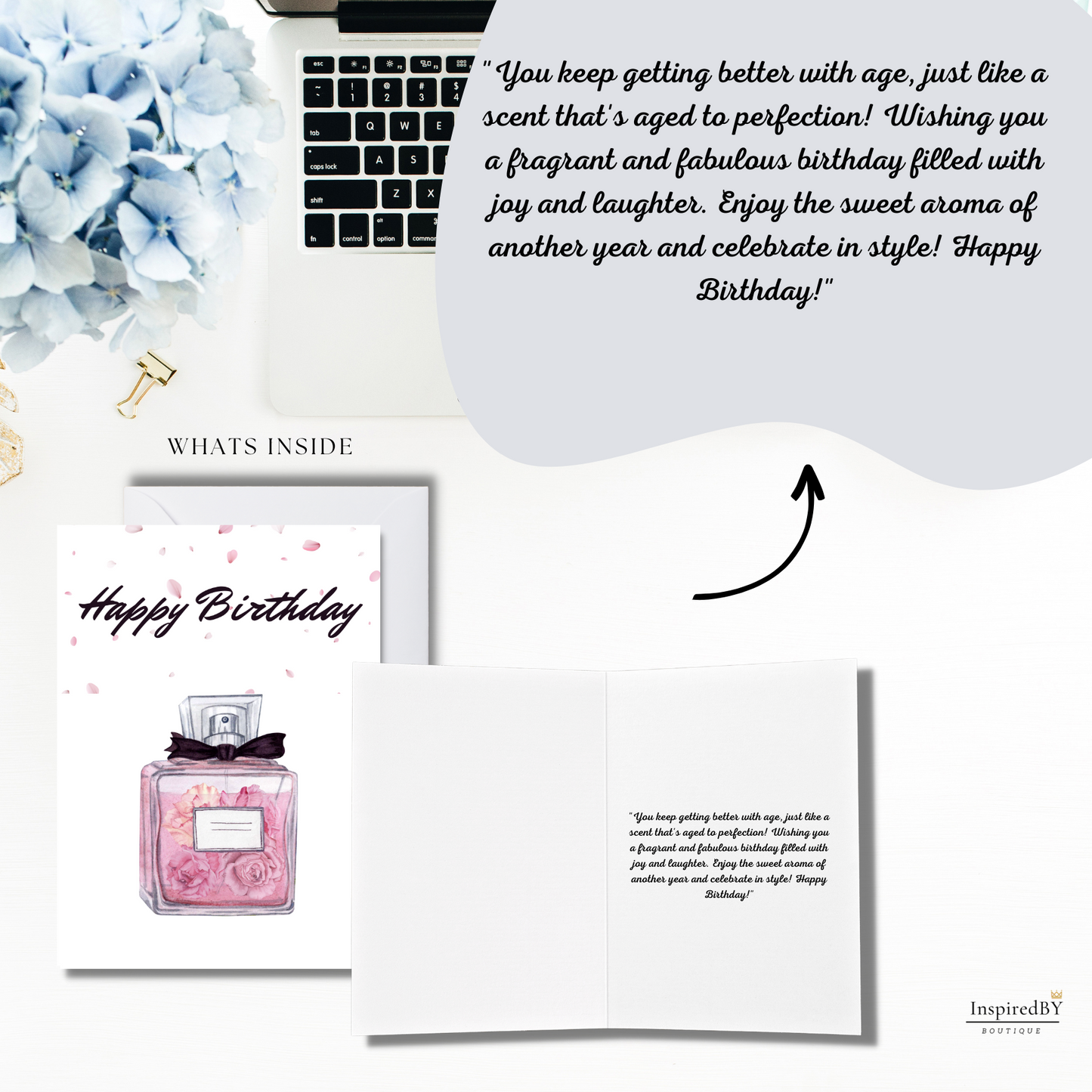 Perfume-themed Birthday Card