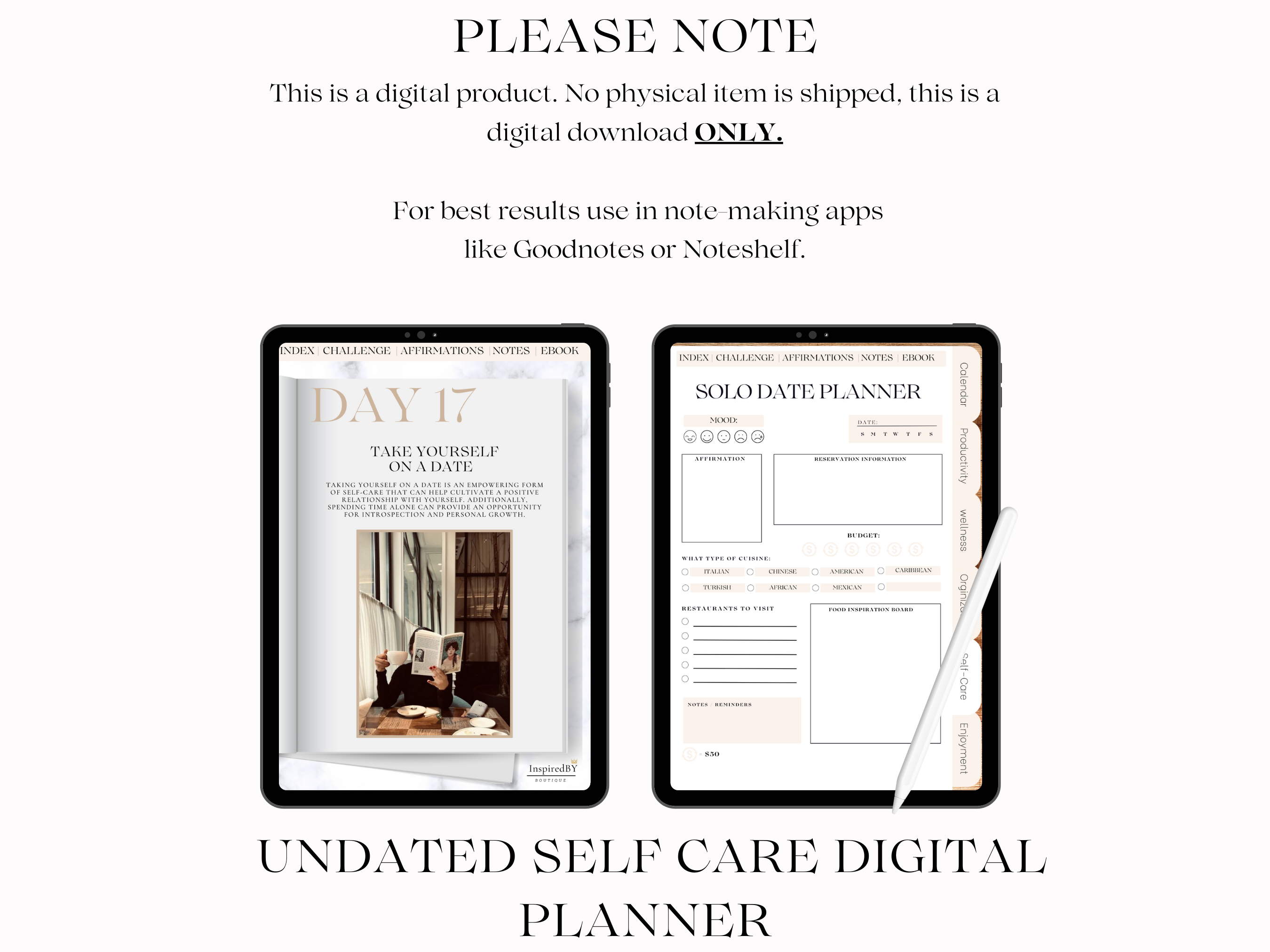 30 DAY CHALLENGE & SELF CARE PLANNER