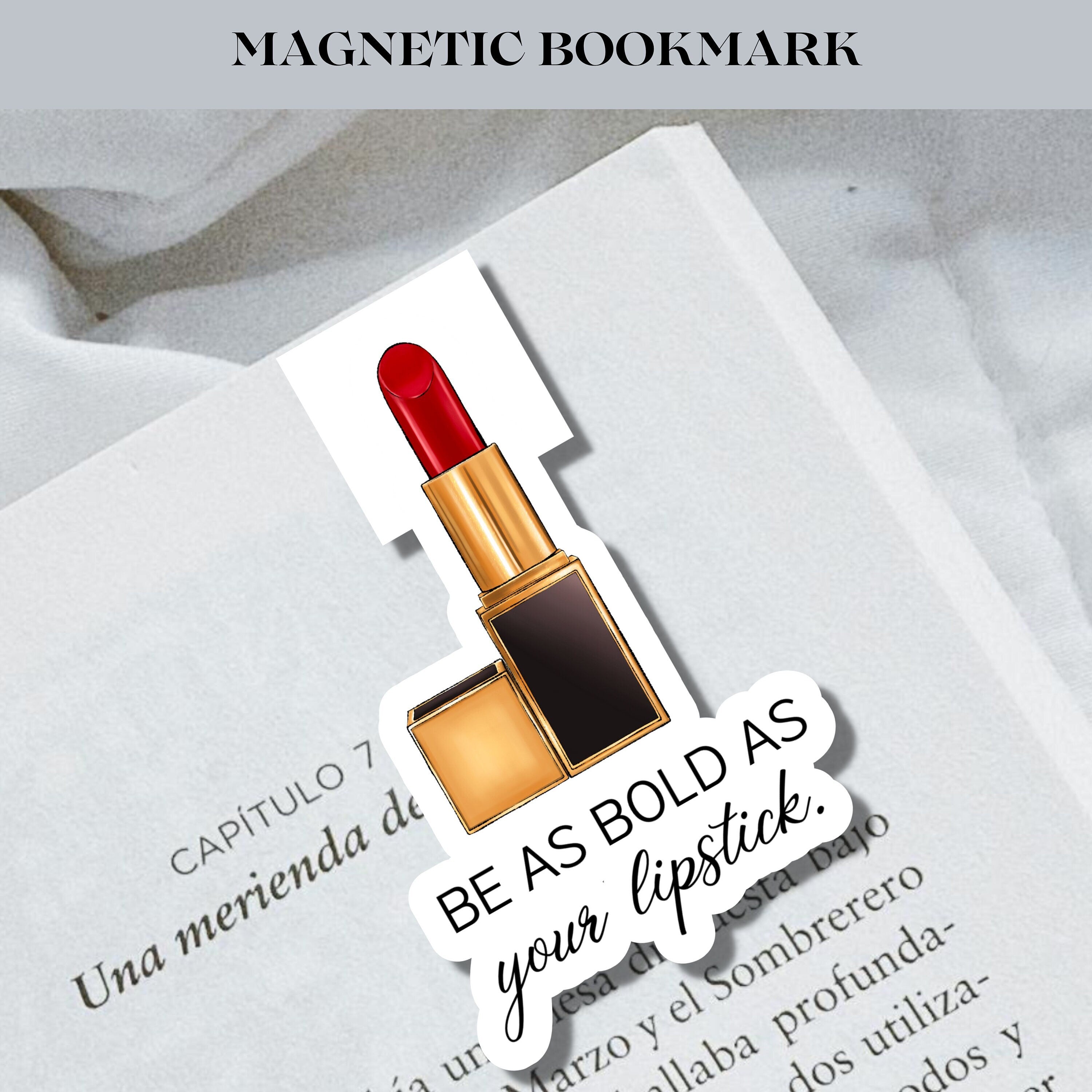 MAGNETIC BOOKMARK | Fashionable Page Holder | Book lover gift | Bookish | Chic Book Accessory | Motivational Bookmark | Reading Gift |