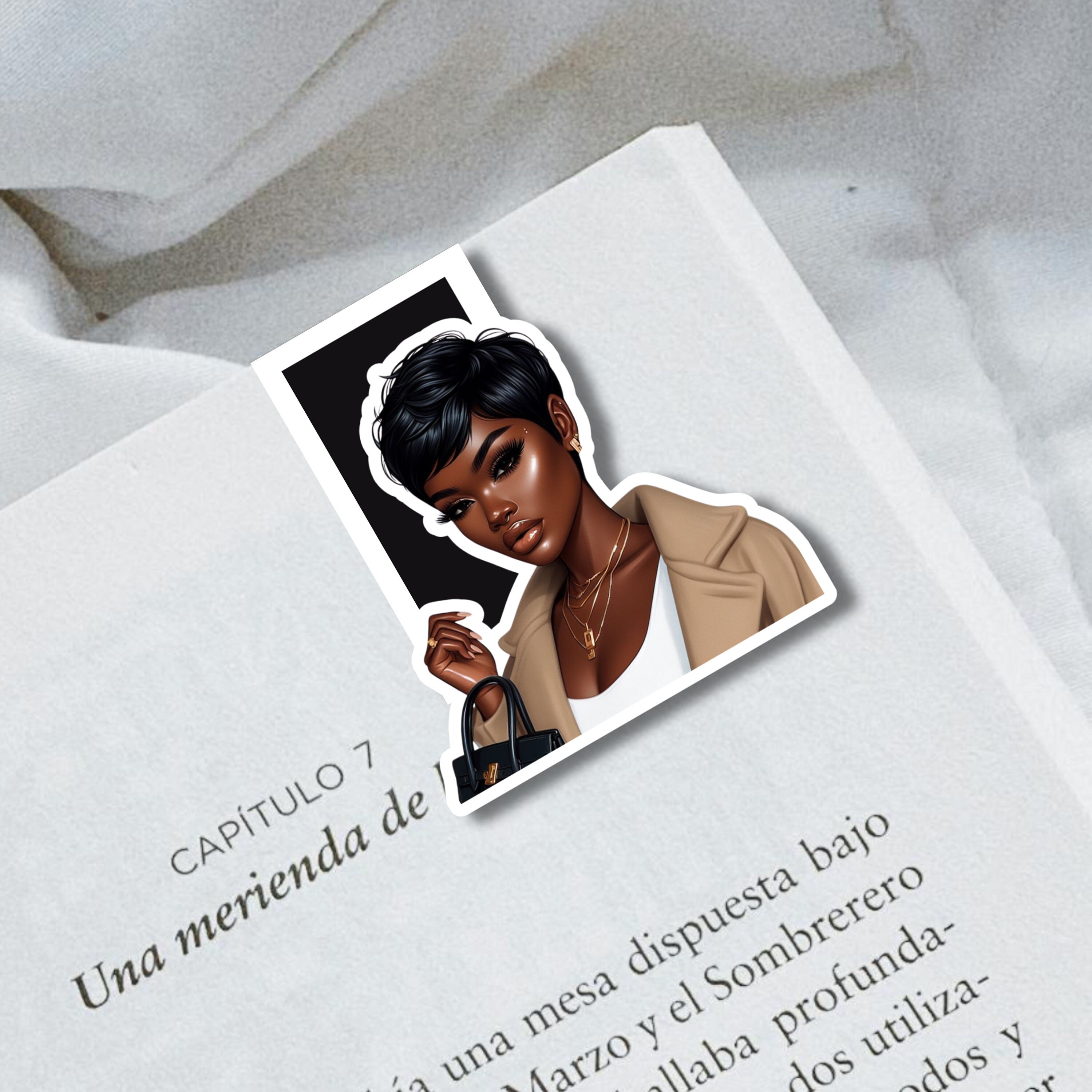 BLACK GIRL BOOKMARK | Bookish gift | Book Accessories | Book Lover Gift | Cute Bookmark | Reading Gifts | magnetic bookmark |Cute bookmark