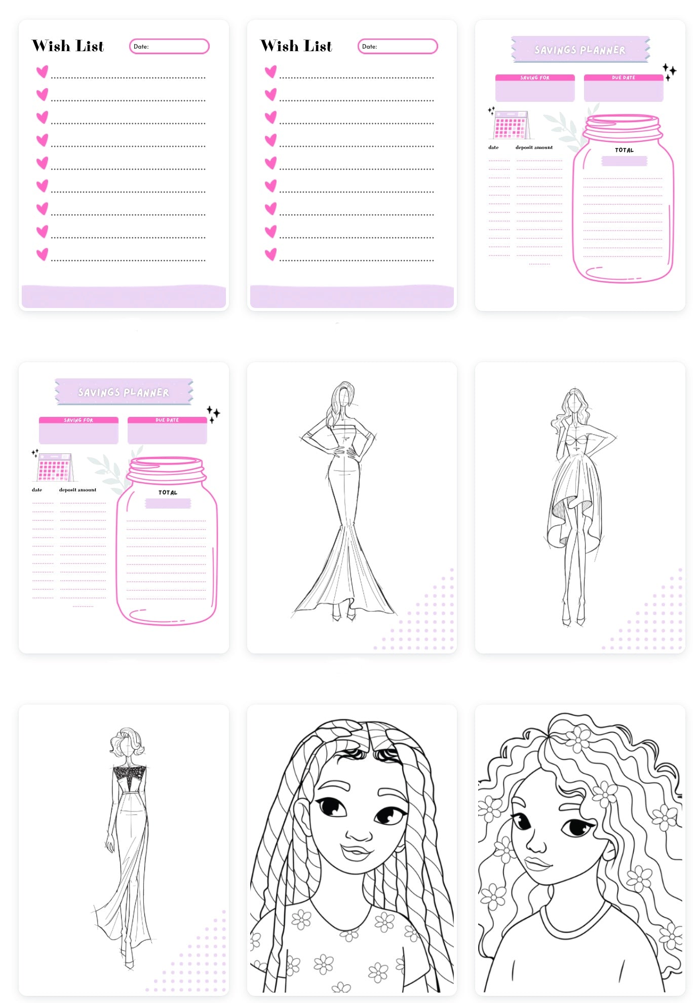 Girly Custom Planner