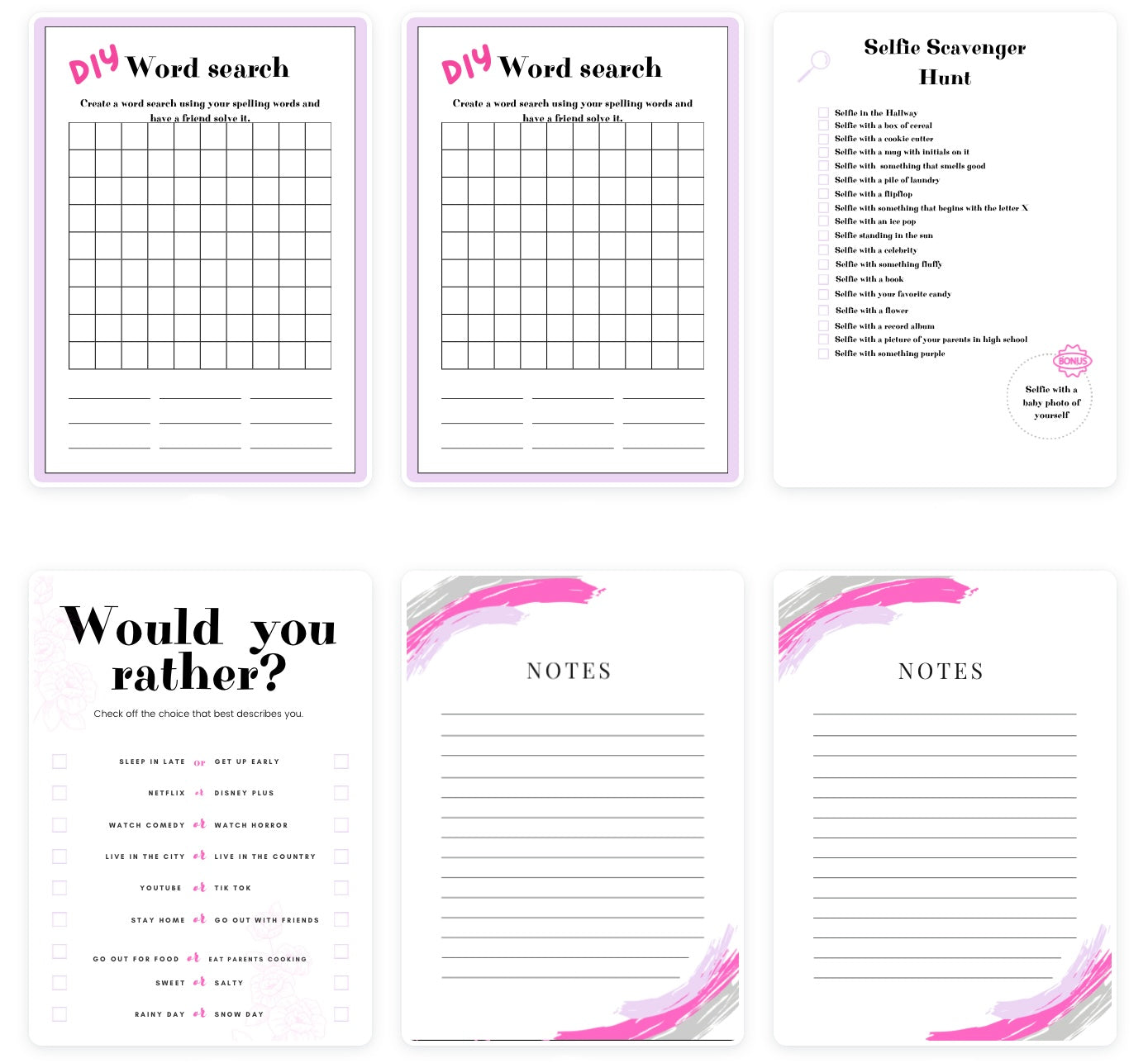 Girly Custom Planner