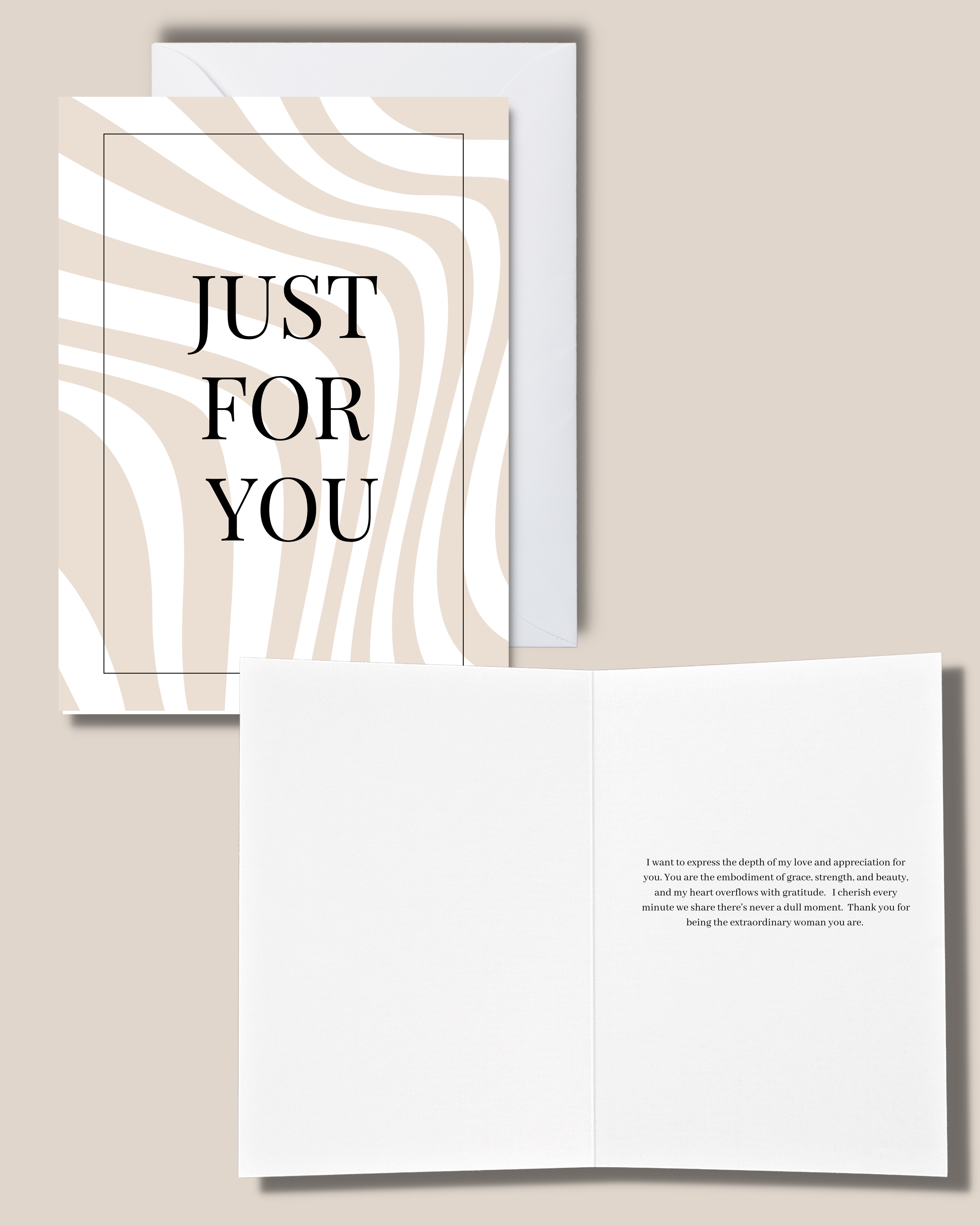 Minimal Just For You Greeting Card