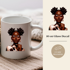 Unique Black girl UV DTF Decal