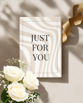 Minimal Just For You Greeting Card