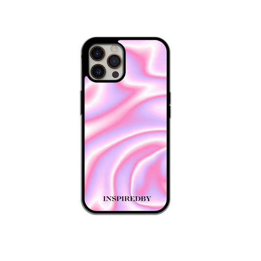 Personalized iPhone Case – pink phone case -swirly phone case – Holographic – cute phone case - pretty phone case - retro phone case - Y2K