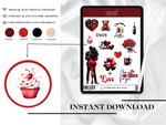Load image into Gallery viewer, Valentine planner Stickers

