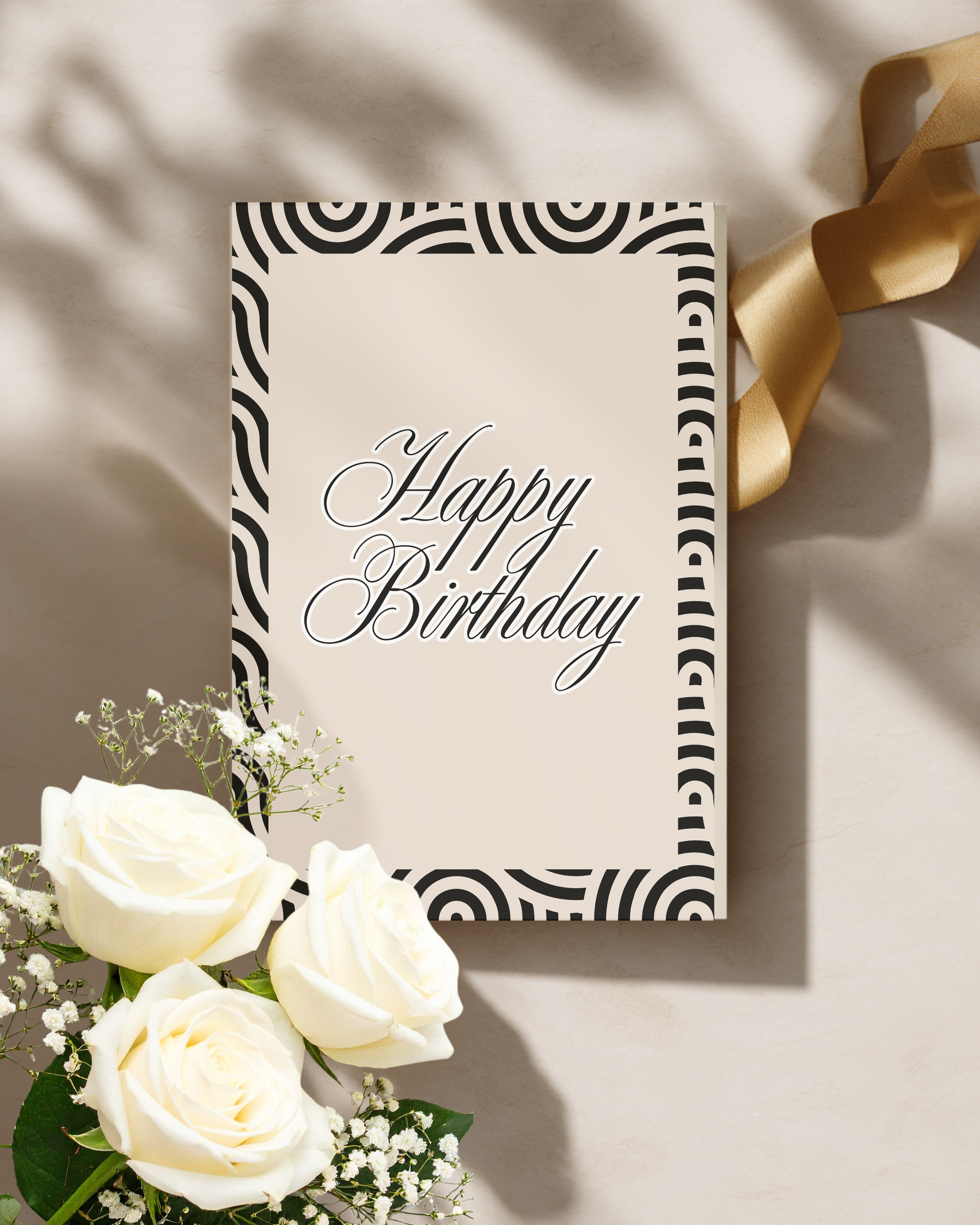 Minimalist Happy Birthday Greeting Card