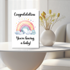 Baby Footprints Congrats Card