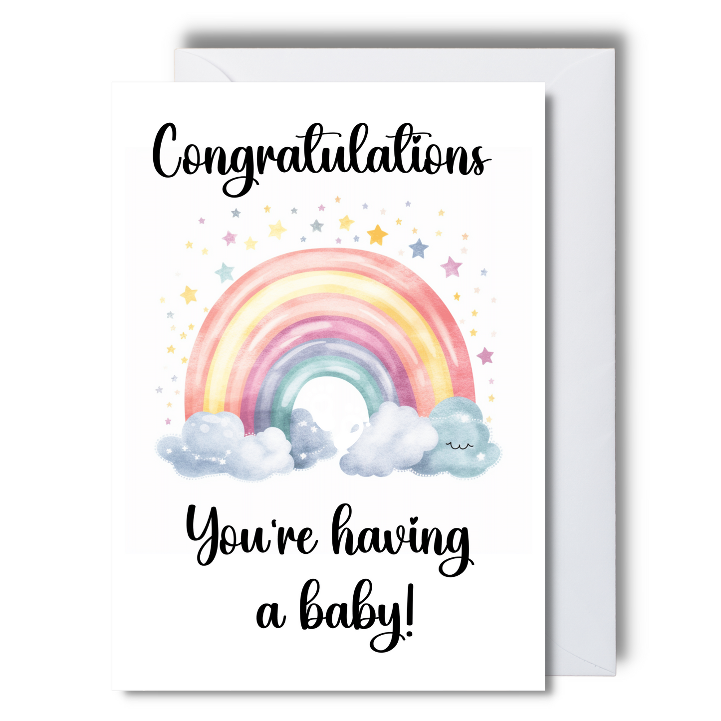 Baby Footprints Congrats Card