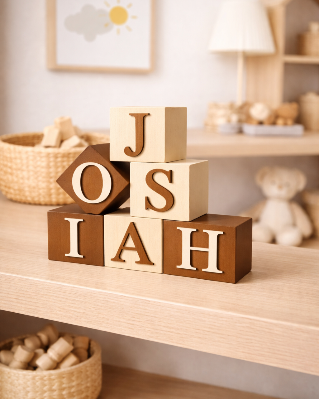 Personalised Wooden Name Blocks