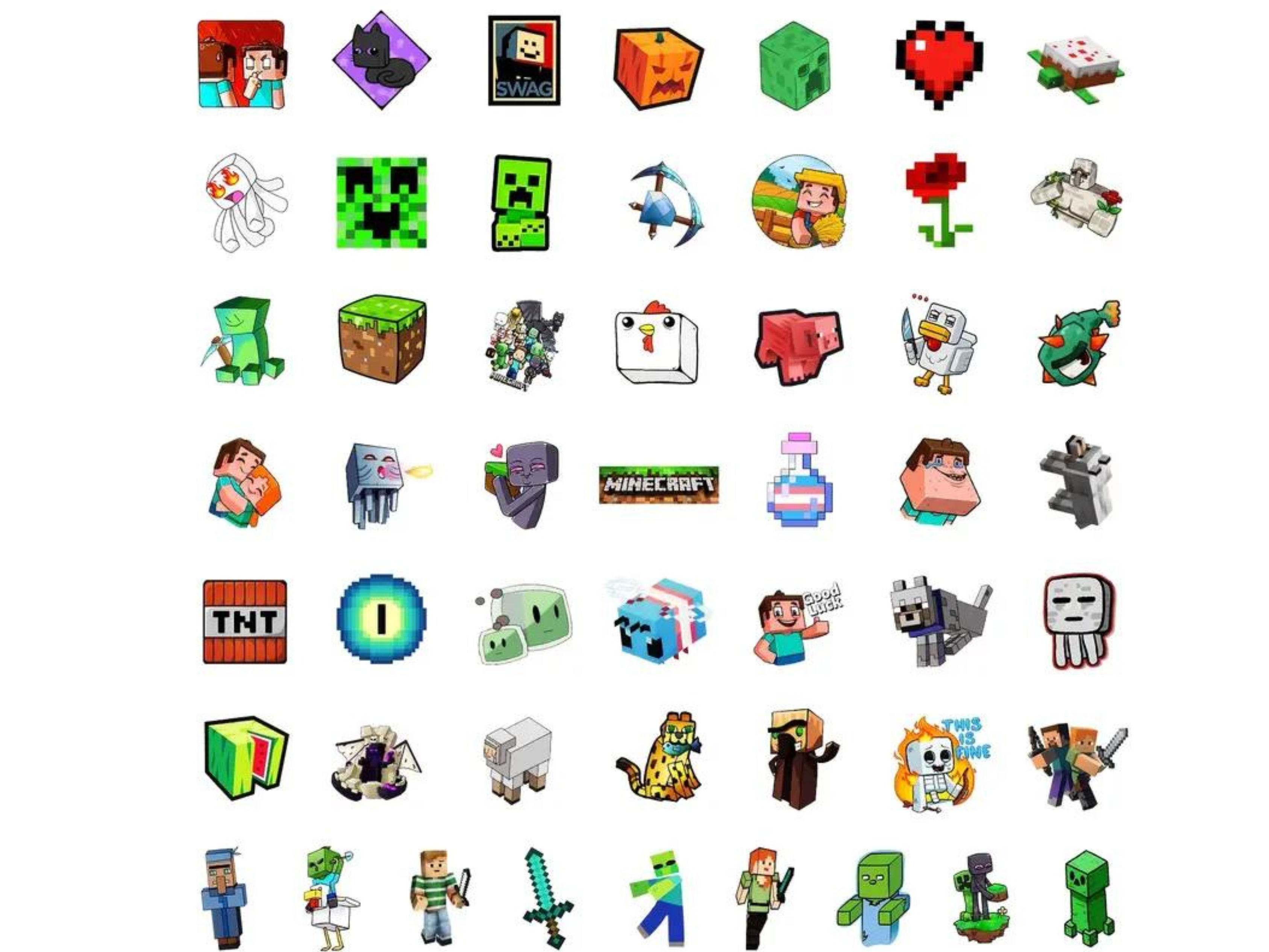 Minecraft Stickers (Random Pack of 10)
