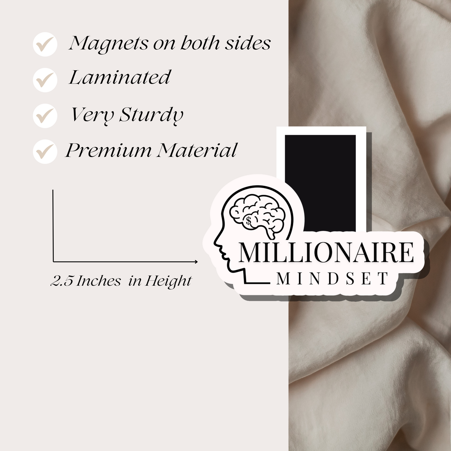 Millionaire Mindset Magnetic Bookmark