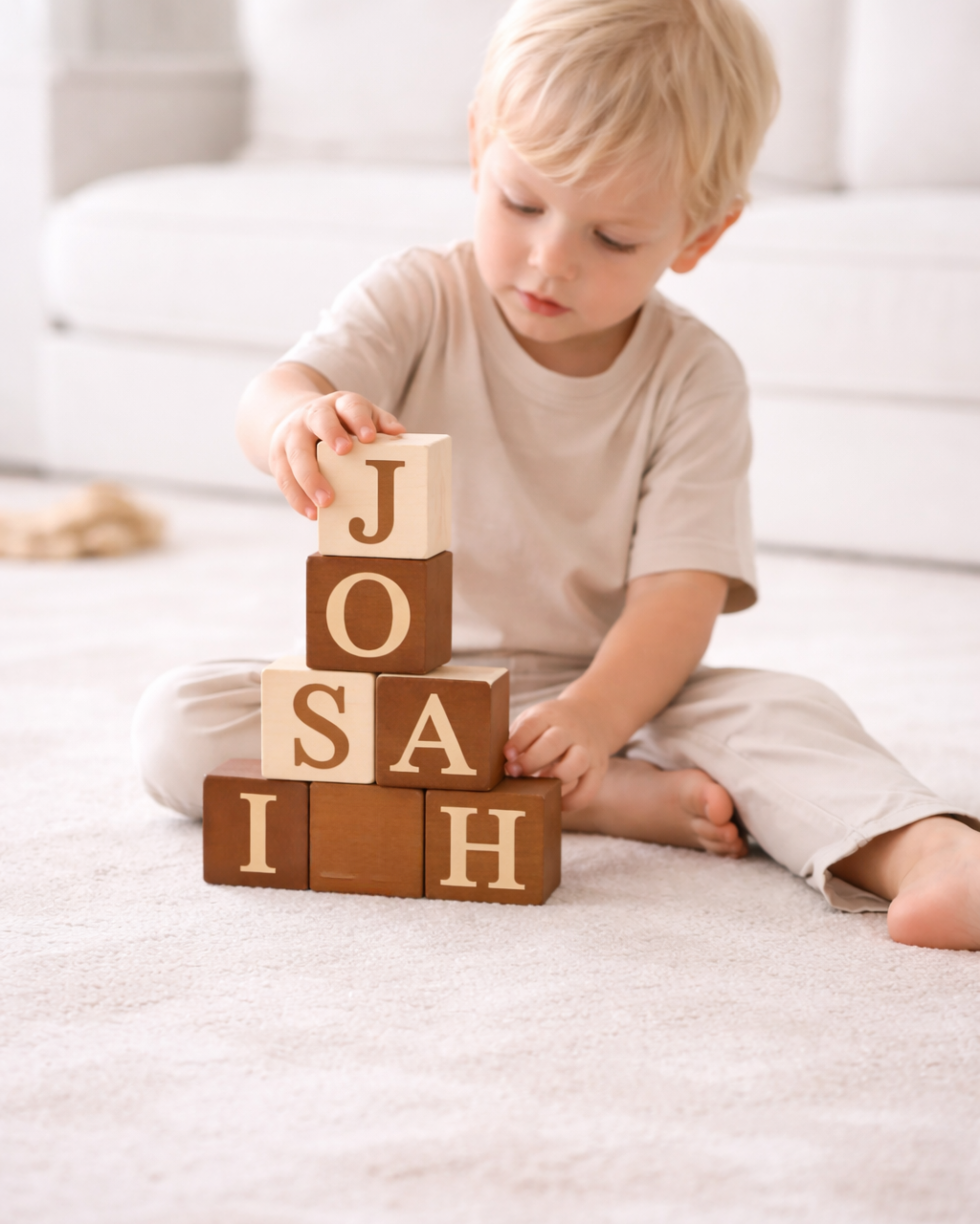 Personalised Wooden Name Blocks