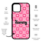 Stylish phone case |  Pink Phone case gift for her - Emoji  iPhone Case - heart phone case - Trendy Phone Accessory - Girly - Gifts for teens