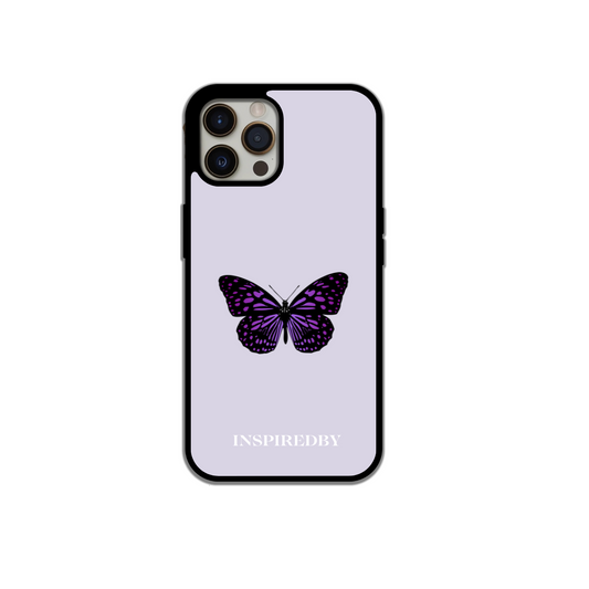 Personalized Butterfly iPhone Case – Custom phone case - Purple Watercolor – Elegant Nature – Unique Monogram- cute phone case - pretty case