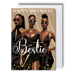 Beautiful Black Women Bestie Card
