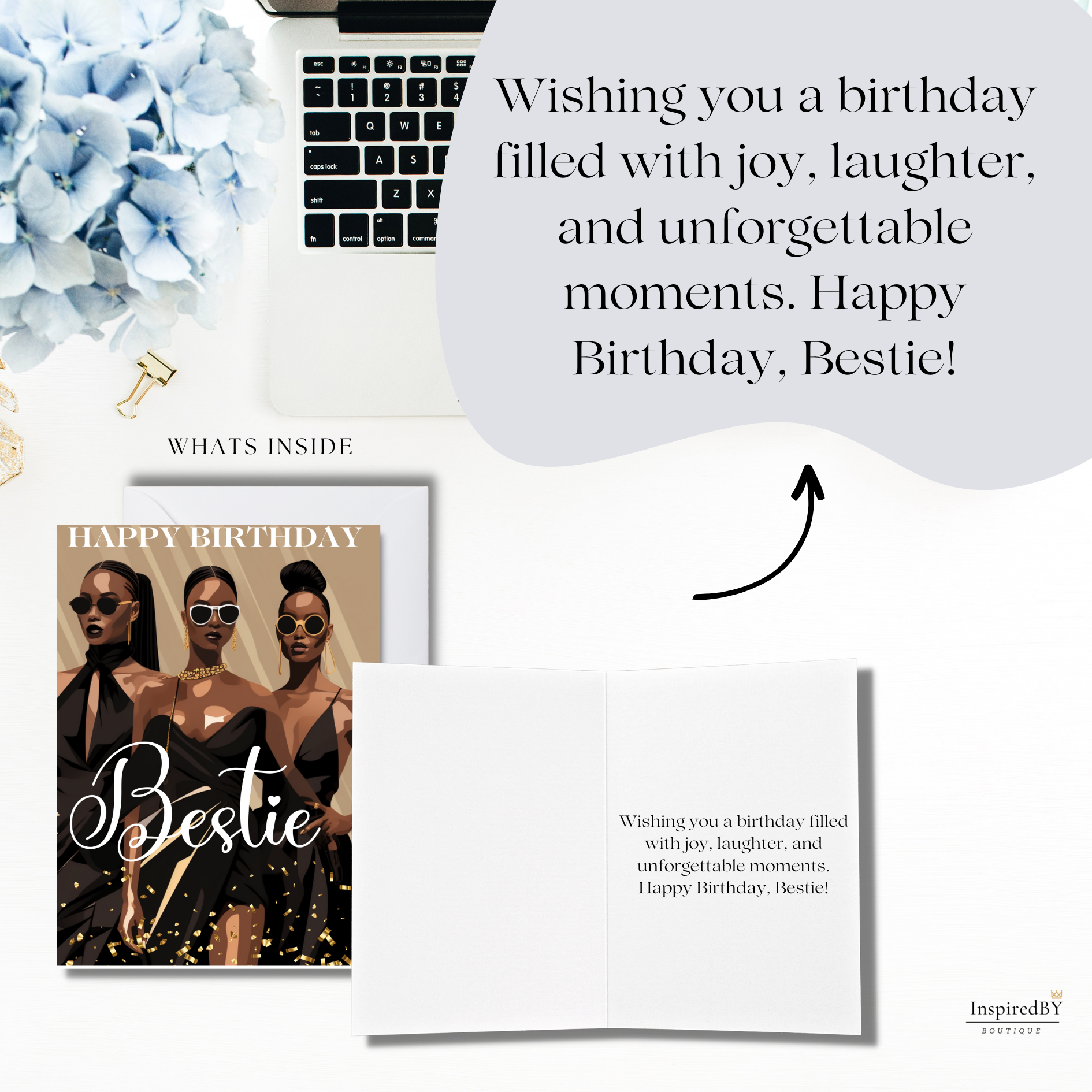 Beautiful Black Women Bestie Card