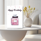Perfume-themed Birthday Card