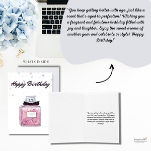 Perfume-themed Birthday Card