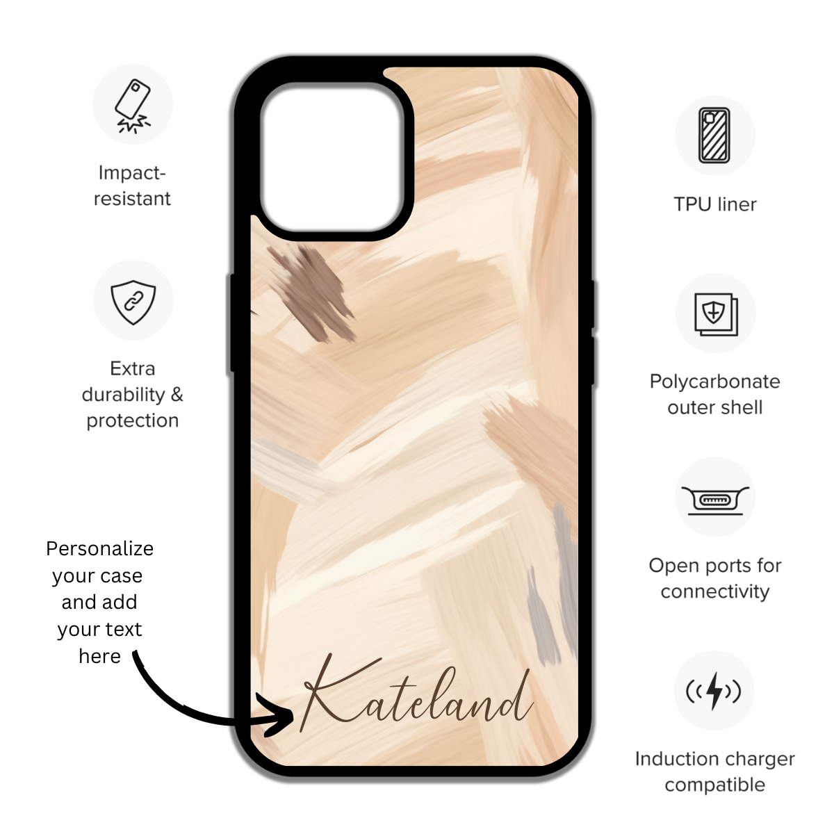 Abstract Brushstrokes phone case perfect gift for her - cute phone case - best birthday gift - iphone case - girly phone case - pretty phone case - artsy phone case