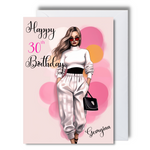 Load image into Gallery viewer, Radiant 30s: Glamour Unveiled Birthday Card
