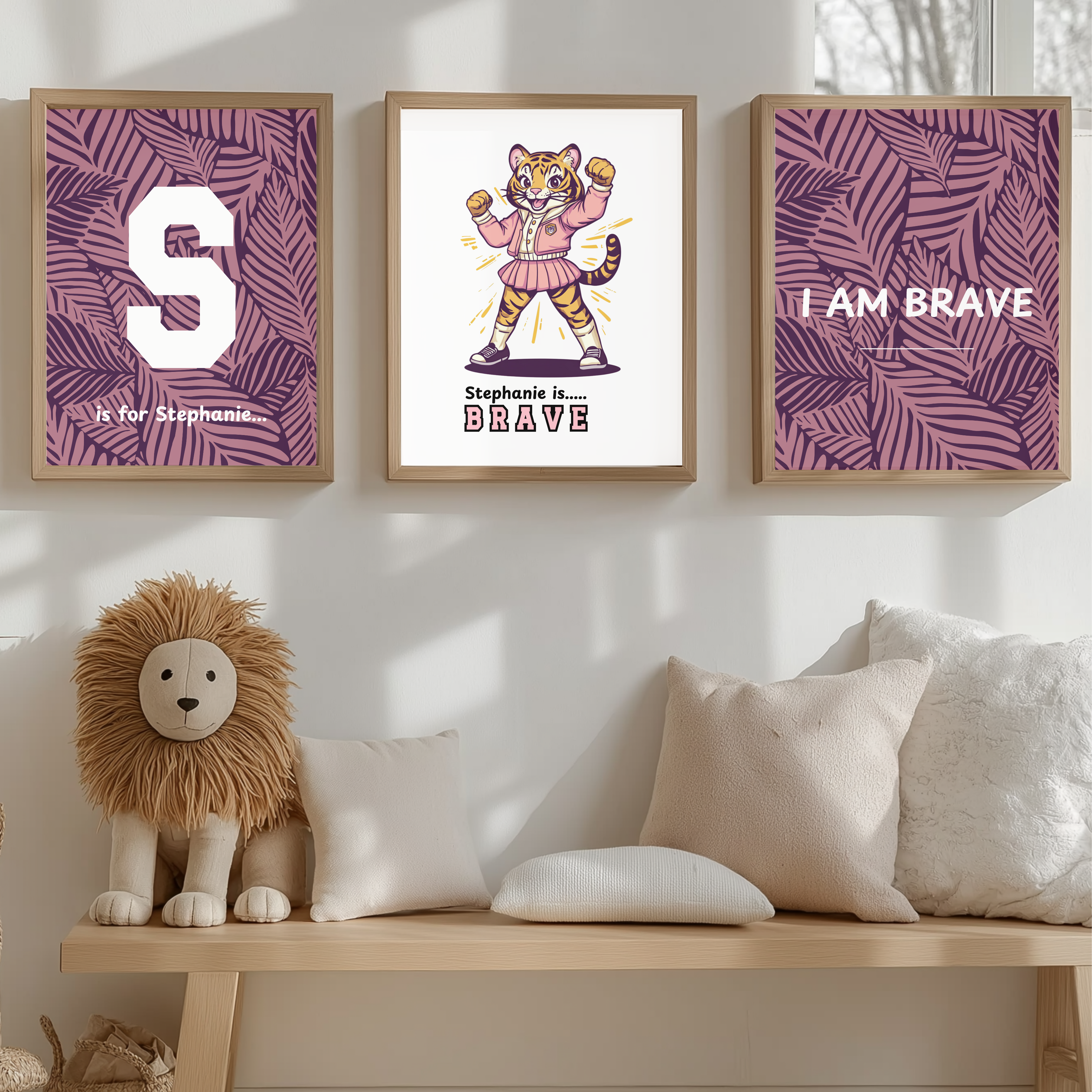 Brave Tiger - Kids Affirmation Wall Art