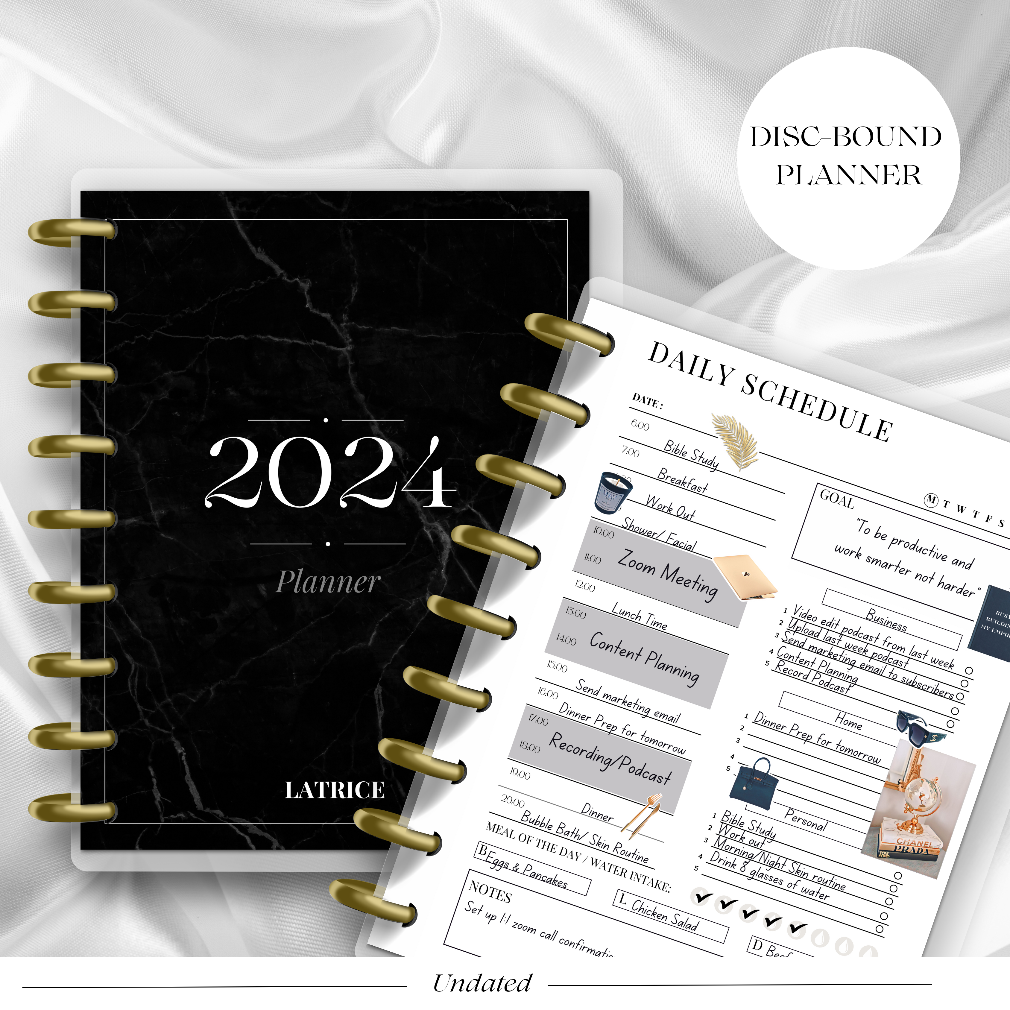 Undated Disc Bound Planner