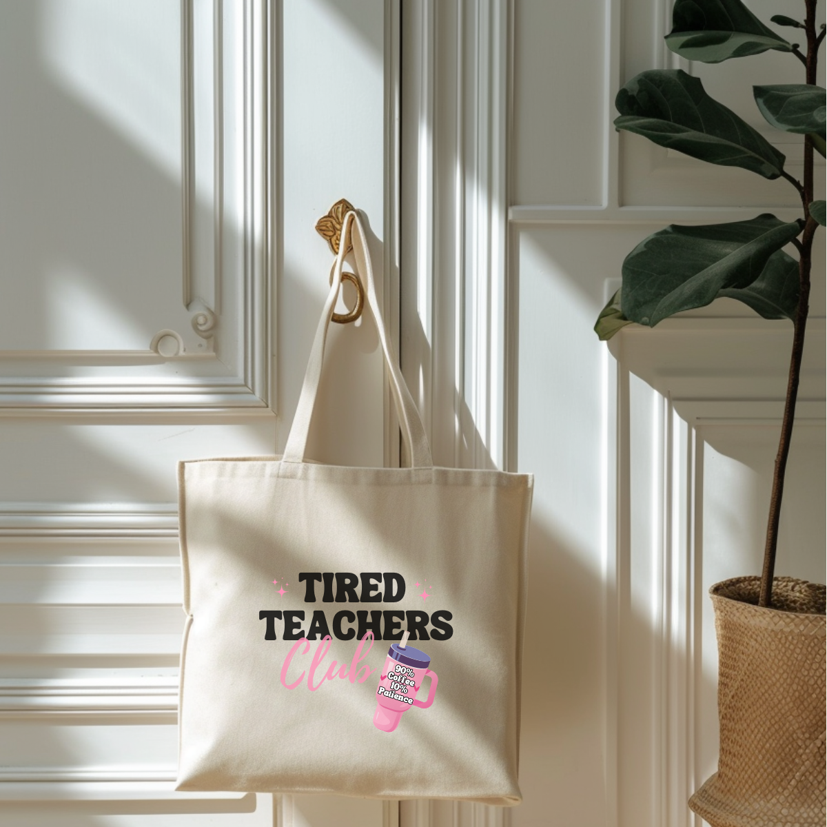 Tired Teachers Club Tote Bag