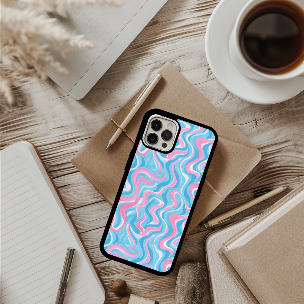 Pink Waves phone case perfect gift for her - cute phone case - best birthday gift - iphone case - girly phone case - pretty phone case - Pink phone case