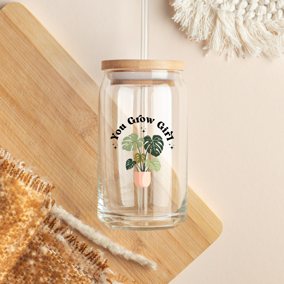 You Grow Girl Glass Tumbler