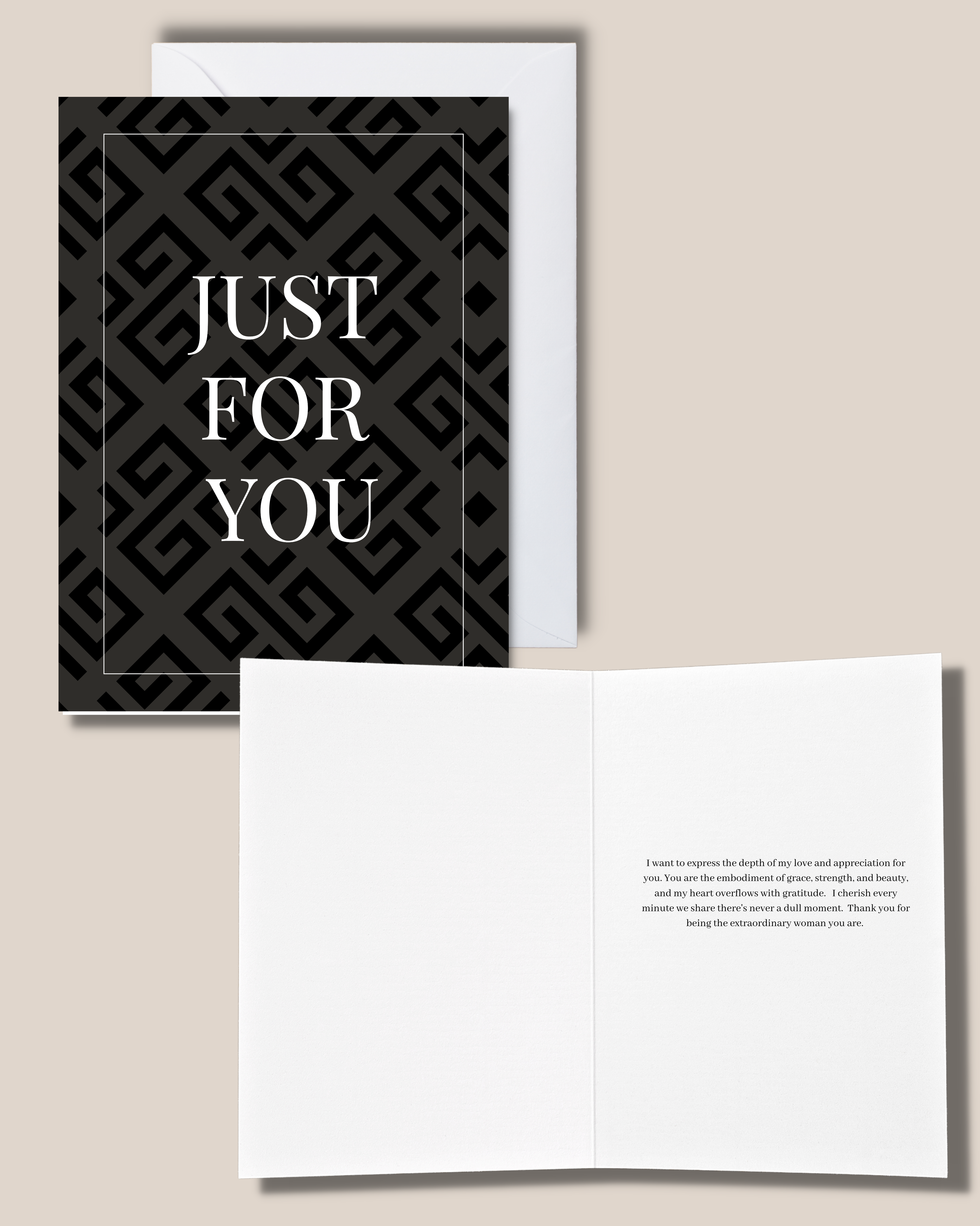 Luxury Just For You Greeting Card