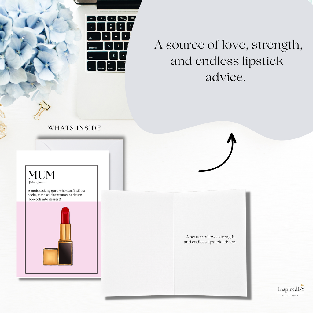 Lipstick Mum Card