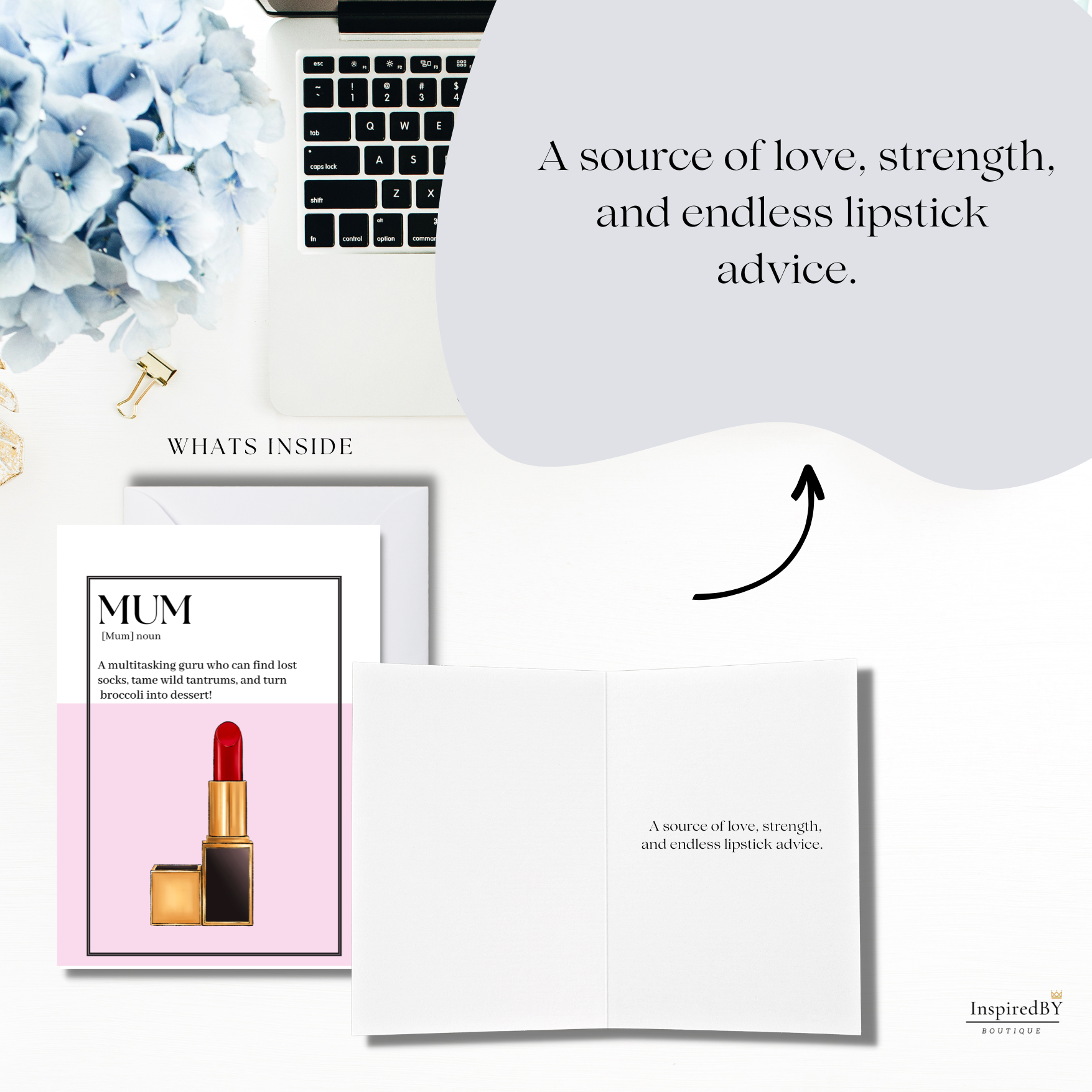Lipstick Mum Card