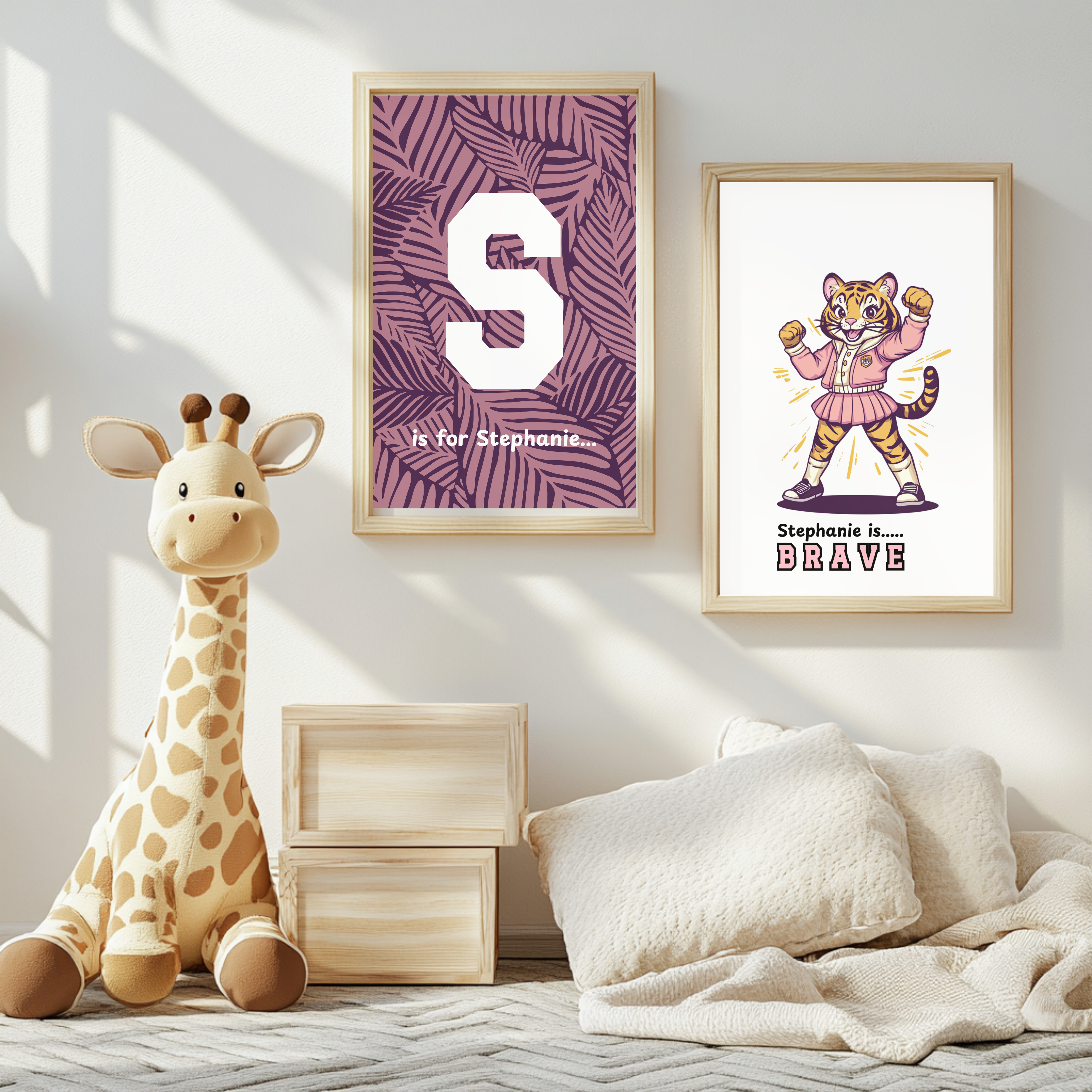 Brave Tiger - Kids Affirmation Wall Art