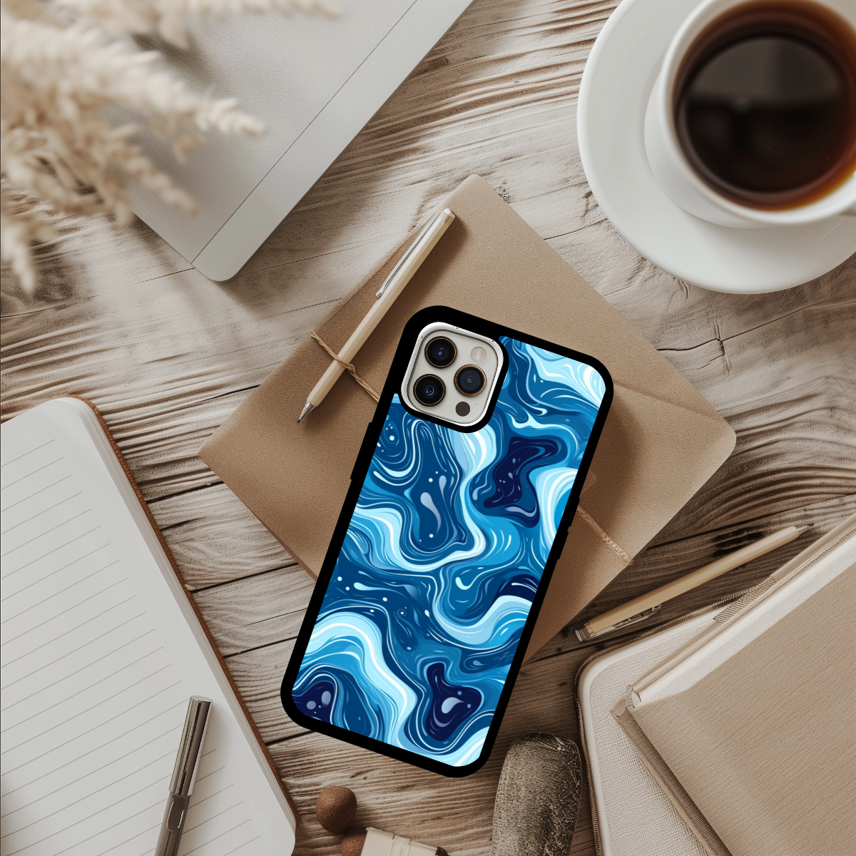 Swirl Pattern Phone Case - Ocean Blue phone case the perfect gift for her - cute phone case - best birthday gift - iphone case - girly phone case - pretty phone case - Blue phone case