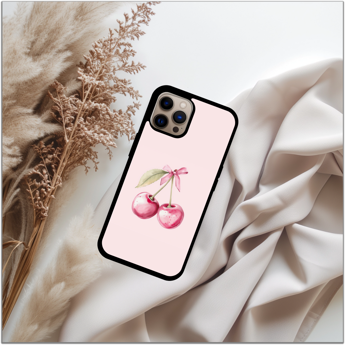 Coquette Phone Case - Cherry phone case the perfect gift for her - cute phone case - best birthday gift - iphone case - girly phone case - pretty phone case - pink phone case