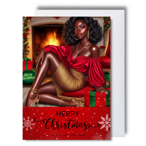 Black Woman Christmas Card