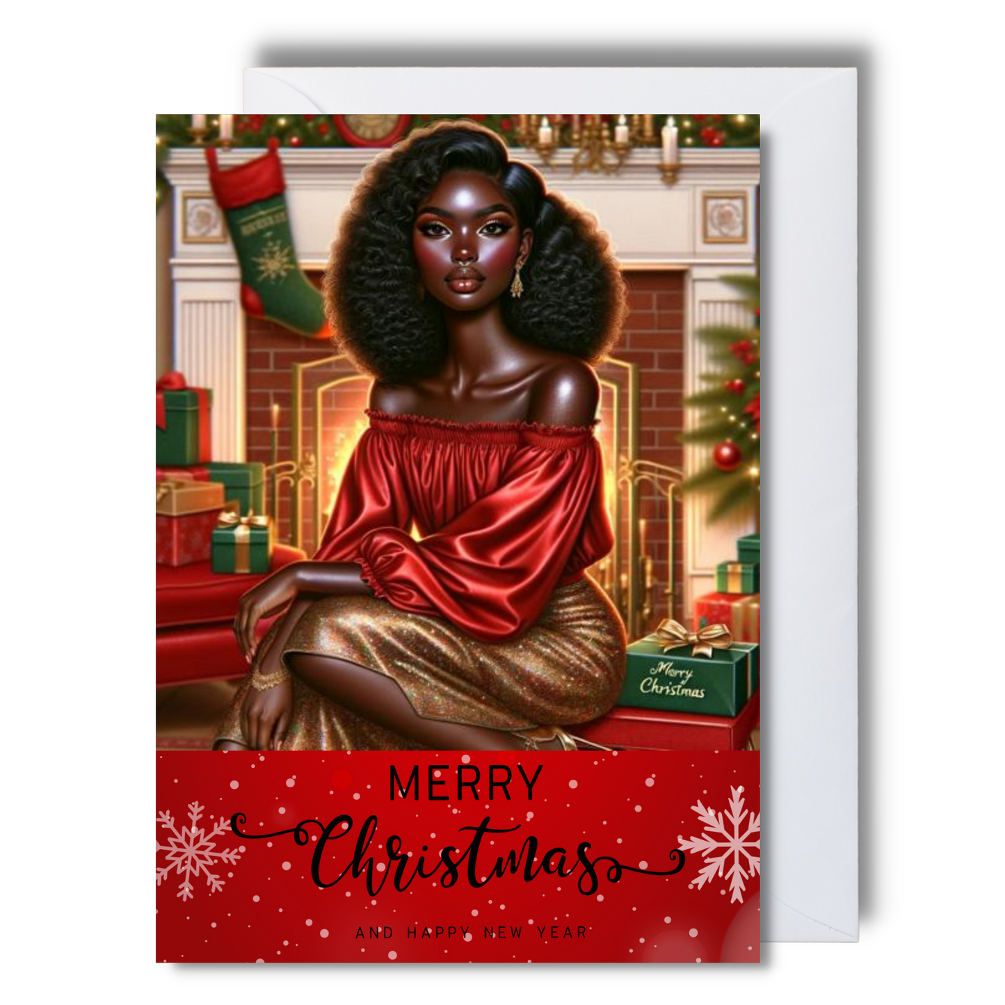 Black Woman Christmas Card