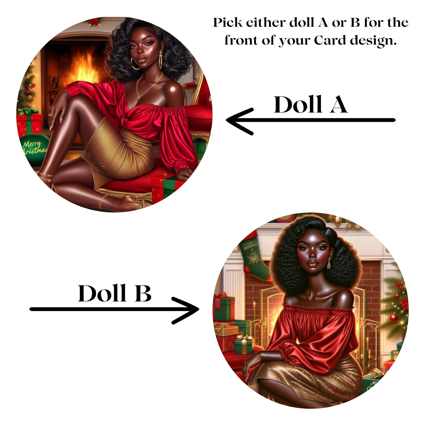 Black Woman Christmas Card