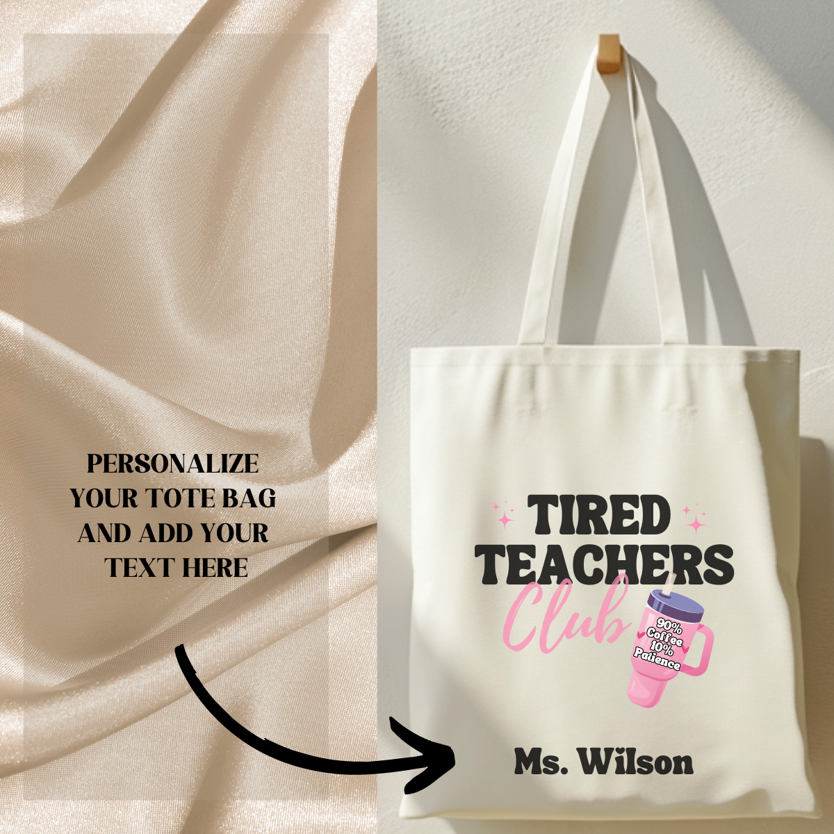 Tired Teachers Club Tote Bag