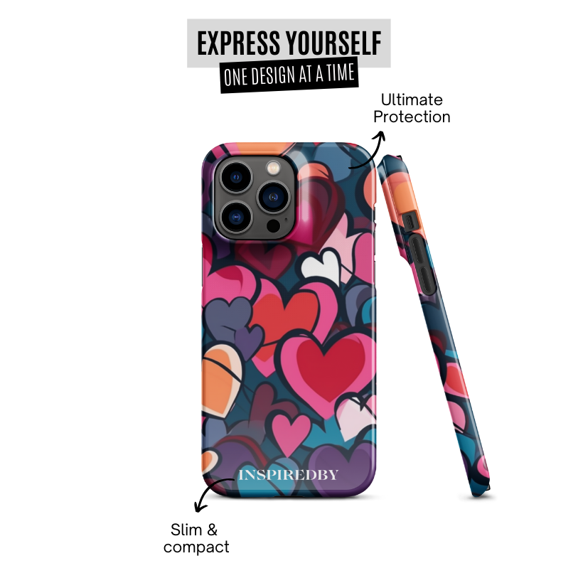 Colorful Love Hearts Snap case for iPhone®