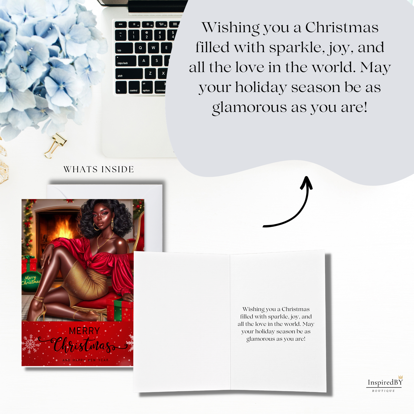 Black Woman Christmas Card