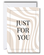 Minimal Just For You Greeting Card