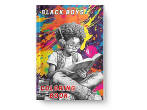 Black Younger Boys Colouring Book