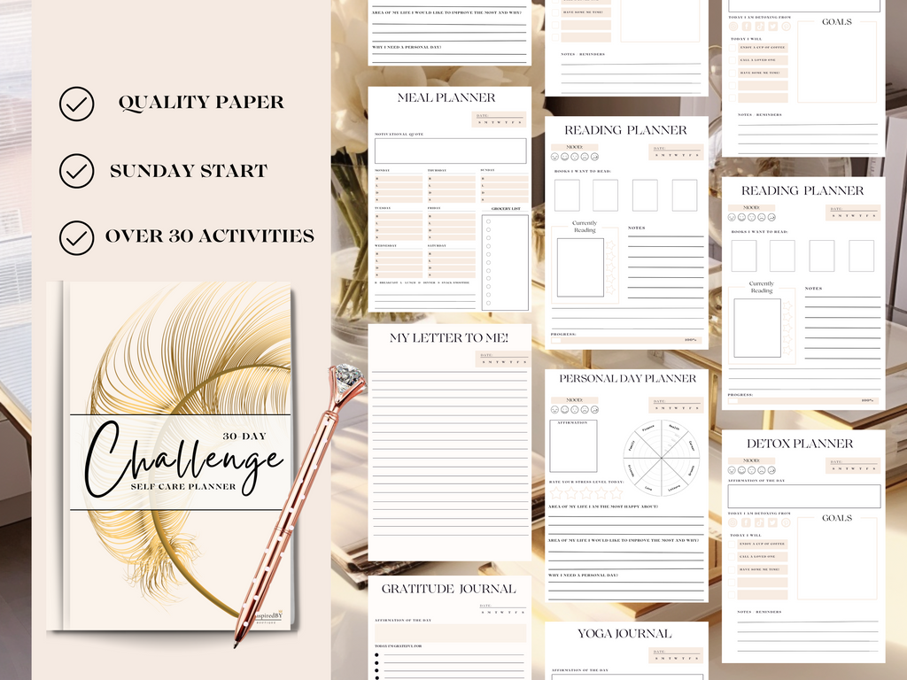 30 DAY CHALLENGE & SELF CARE PLANNER