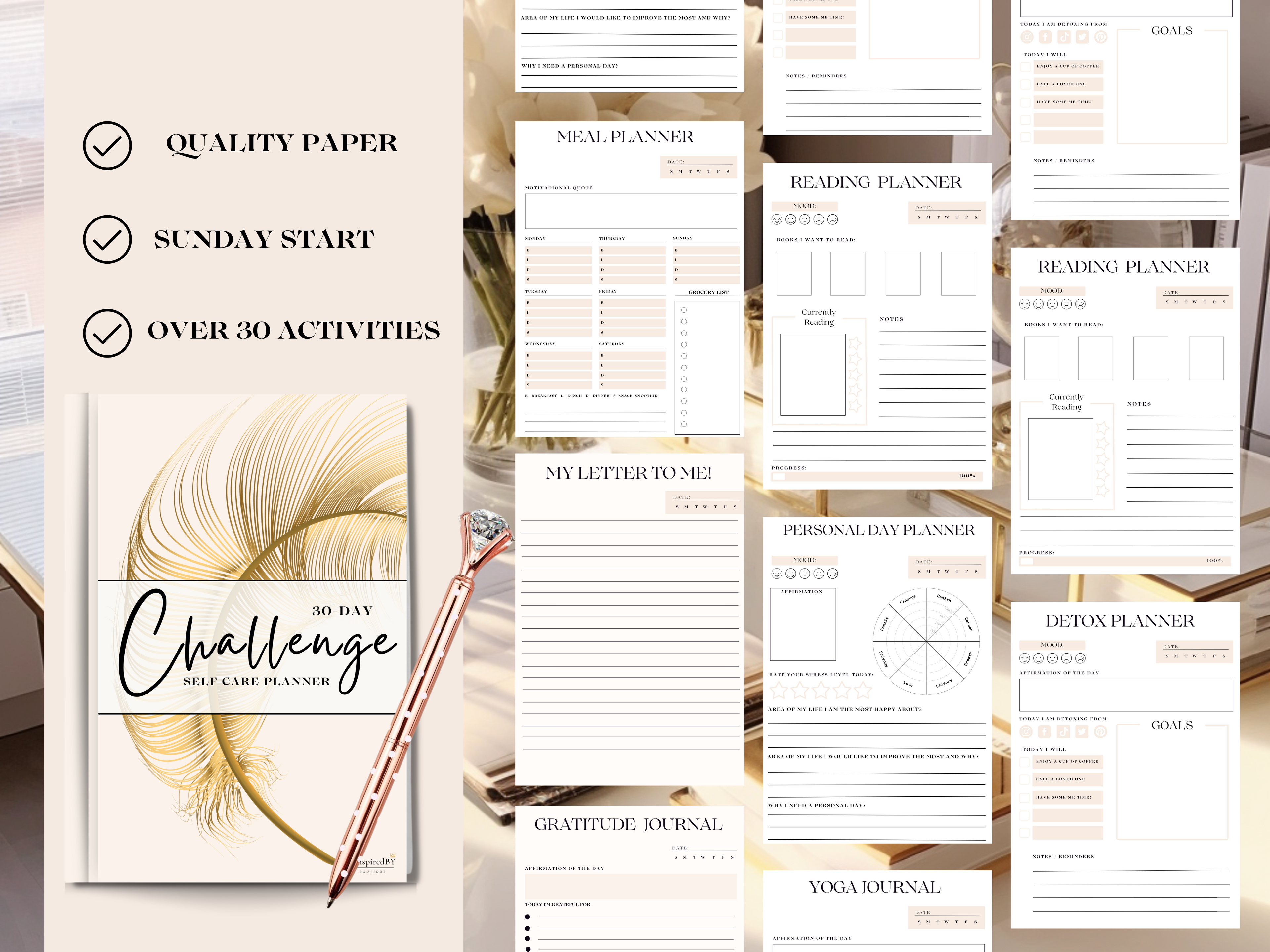 30 DAY CHALLENGE & SELF CARE PLANNER