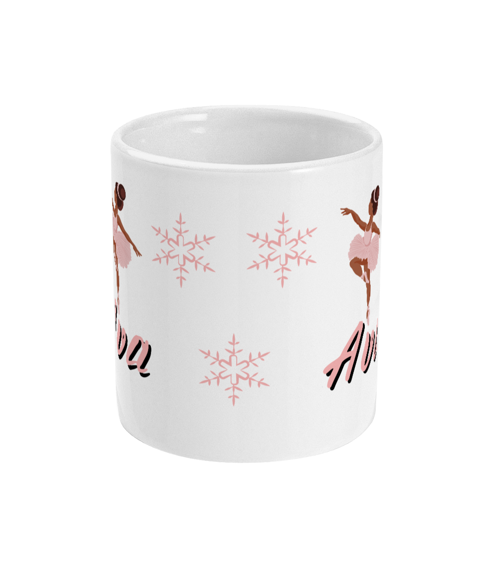 Personalised Ballerina Christmas Mug - Perfect Gift for Girls